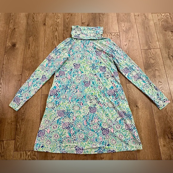 Lilly Pulitzer Lilshield Women’s Dress UPF 50+ Blue Ibiza Size M - Picture 1 of 12